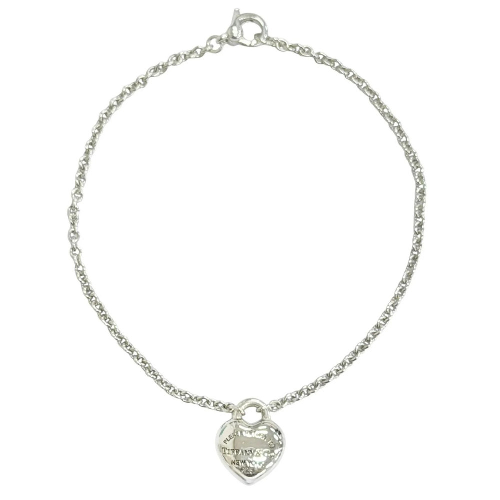 TIFFANY Silver Heart Charm Bracelet